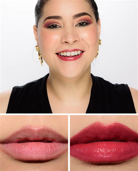 YSL Vinyl Cream Lip Stain 407 Carmin Session Review + Swatch 